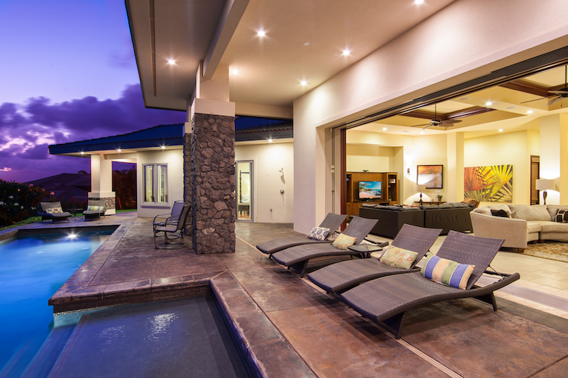 The back lanai of a home in Pineapple Hill Estates