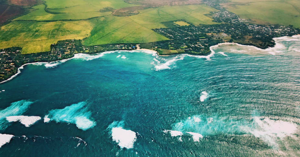 Aerial View of Paia Town