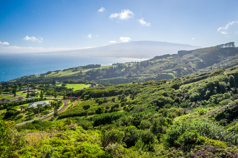 Haleakala and Ocean Views from near the top of a lot for sale in Maluhia Country Ranches